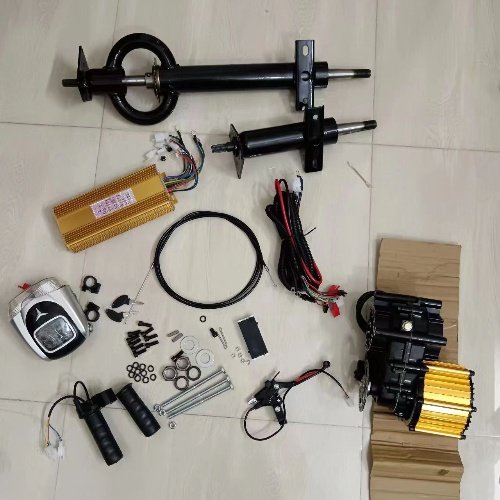 680W/800W Differential Gold Motor 48V EV Rear Full Set Axle Conversion Kit Open Body Electric Vehicle Traction Motor Whole Kit